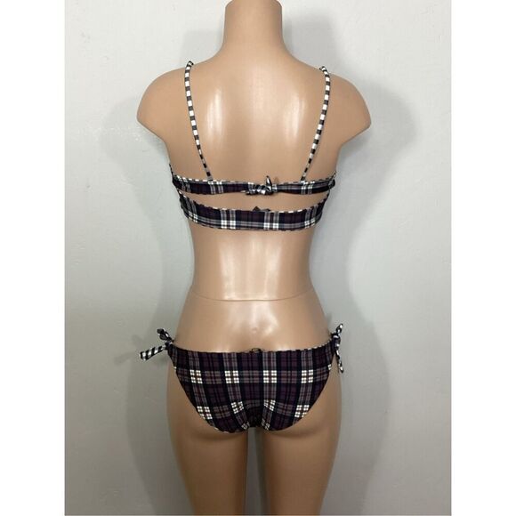 New. Volcom plaid and check bikini. Small. Retails $149 - Picture 6 of 8